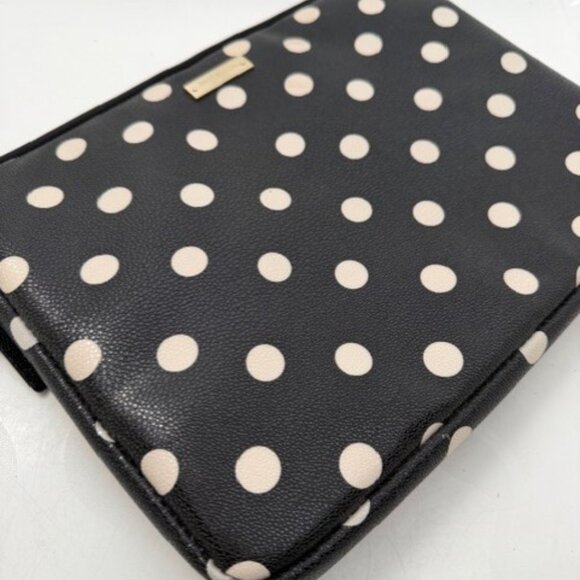 KATE SPADE Sunshine Dot Laptop Ipad Padded Sleeve Case Black White - Picture 2 of 9